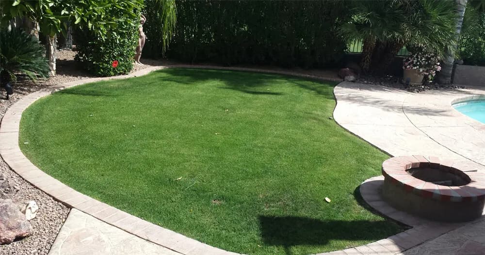 Finished pool patio and backyard concrete coating in Phoenix